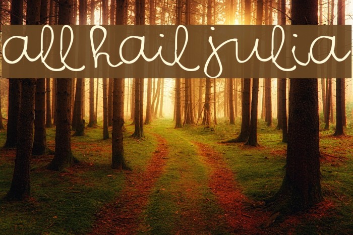 All Hail Julia Font examples