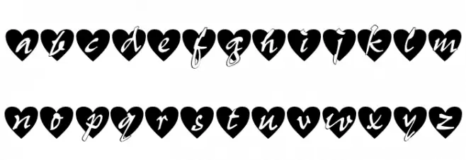 All Hearts Font Litere mici