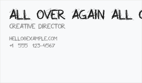 All Over Again All Caps Business Card