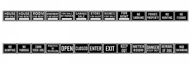 All-Purpose Signs JL خط أحرف كبيرة