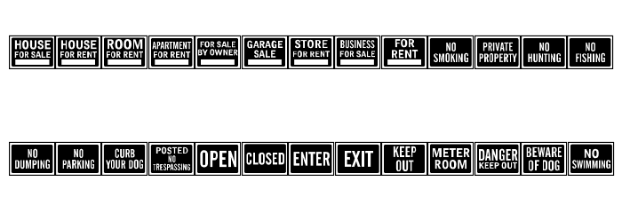 All-Purpose Signs JL फ़ॉन्ट लोअरकेस