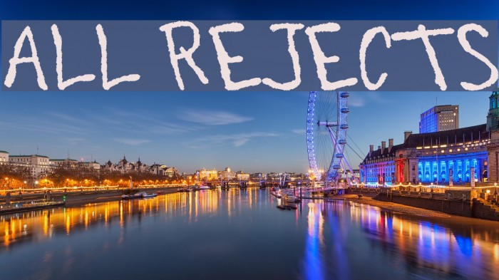 All Rejects Font examples