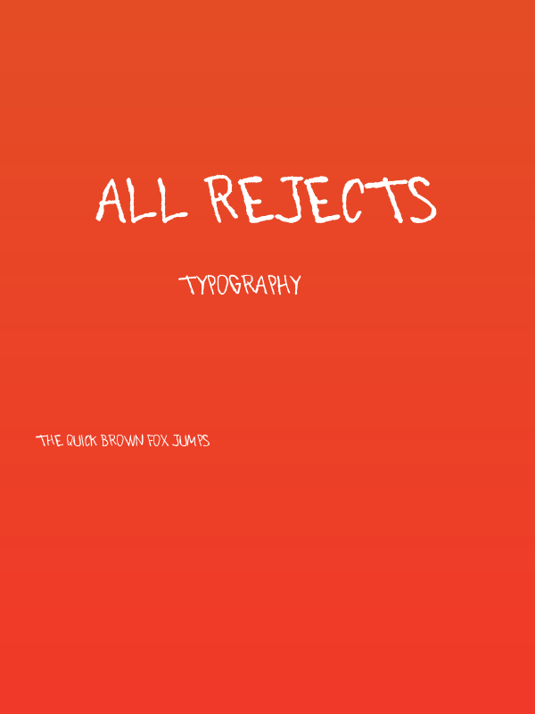 All Rejects Poster
