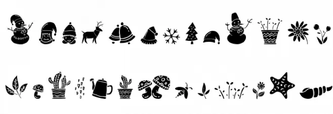 All Season Ornaments Polices MAJUSCULES