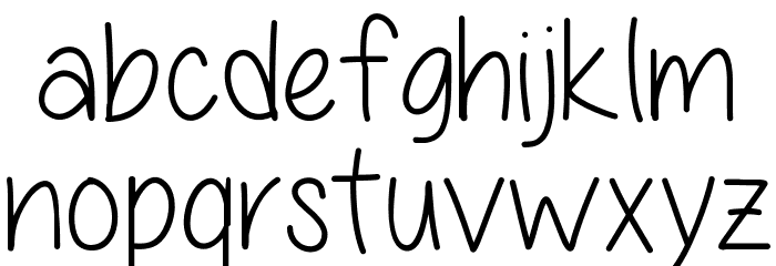 All Things Pink Skinny Font LOWERCASE