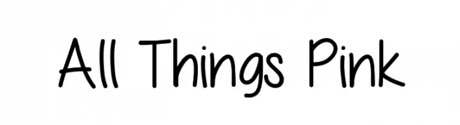 All Things Pink  font caratteri gratis
