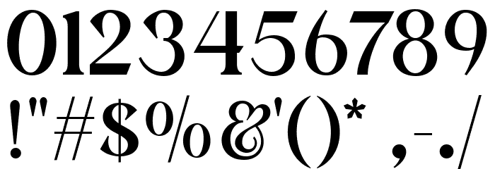 All in Regular Font OTHER CHARS