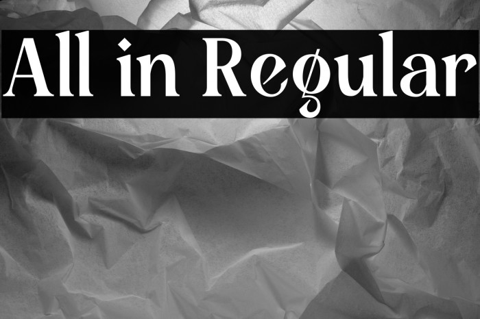 All in Regular Example 3