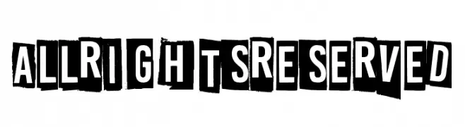 All rights reserved  font caratteri gratis
