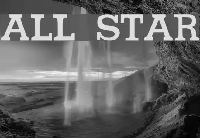 All star Font examples