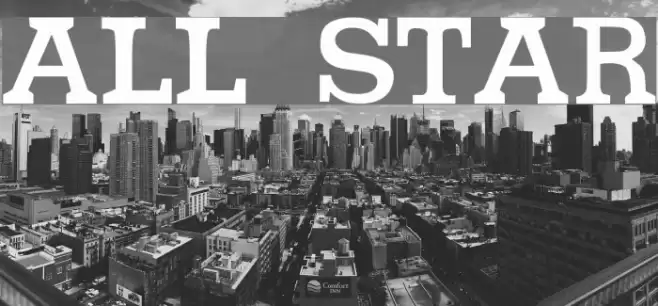 All star Font examples