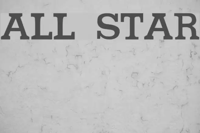 All star Font examples