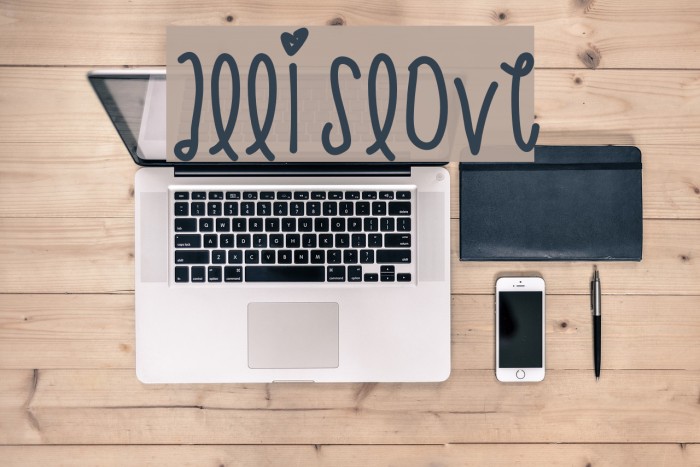 AllIsLove Font examples