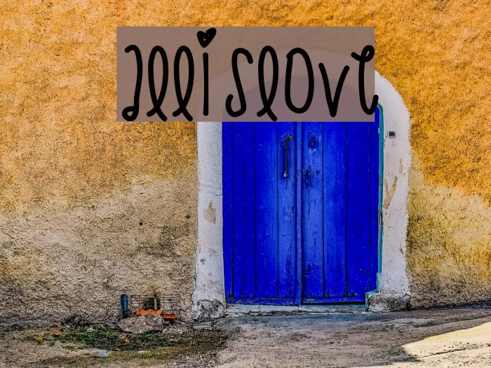 AllIsLove Font examples