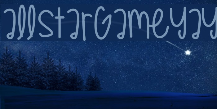 AllStarGameYay Font examples