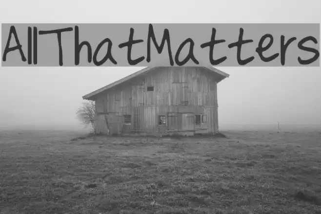 AllThatMatters Font examples