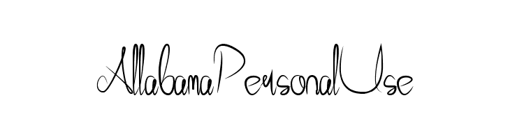 AllabamaPersonalUse Шрифта