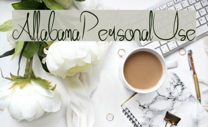 AllabamaPersonalUse Font examples