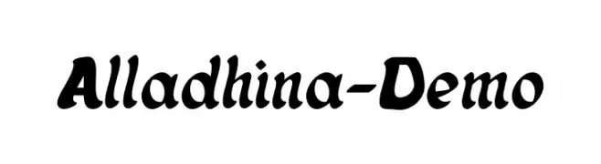 Alladhina-Demo  les polices de caractères gratuit tlcharger