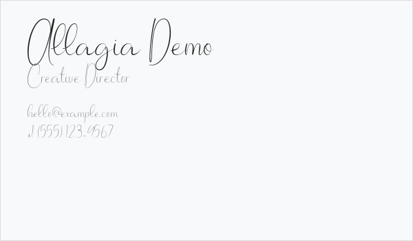 Allagia Demo Business Card