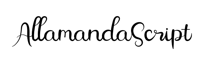 Allamanda Script  font caratteri gratis
