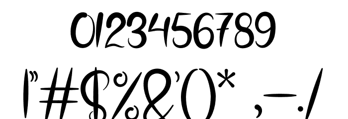 Allamanda Script Font OTHER CHARS