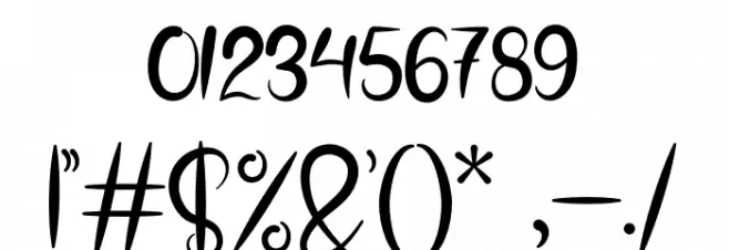 Allamanda Script Font OTHER CHARS