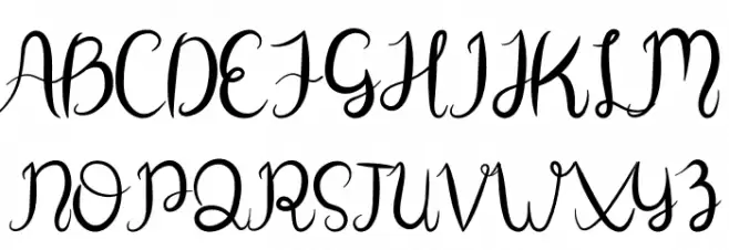 Allamanda Script Font Litere mari