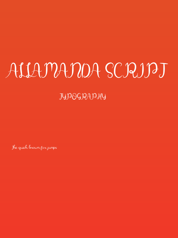 Allamanda Script Poster