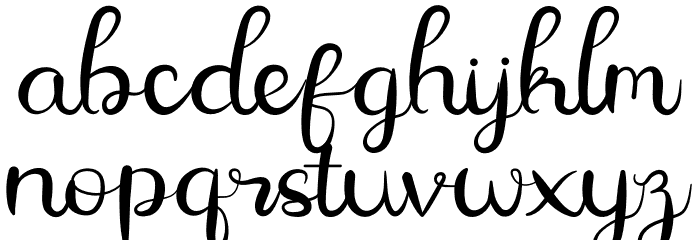 Allamanda Script Font LOWERCASE