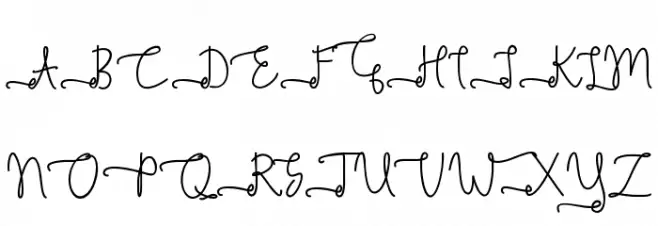 Allamanda Font UPPERCASE
