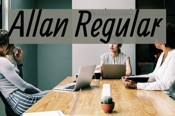 Allan Regular Font examples