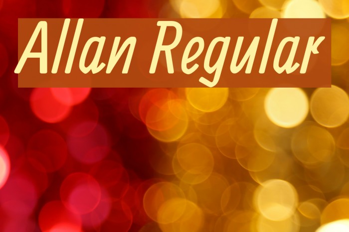 Allan Regular Font examples