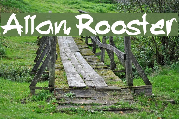 Allan Rooster Font examples