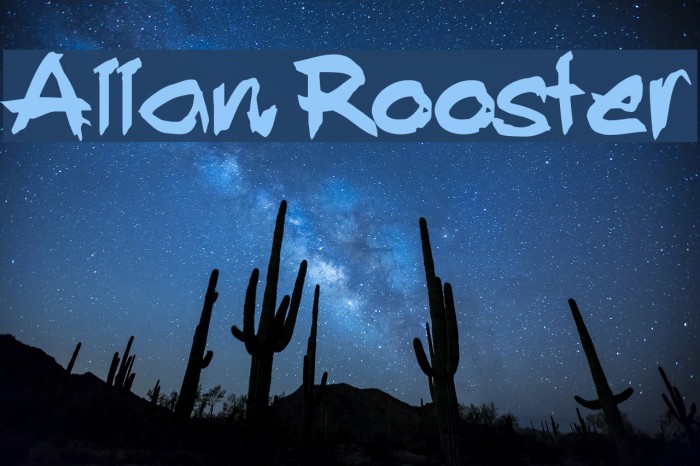 Allan Rooster Font examples