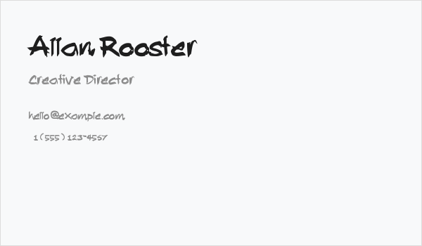 Allan Rooster Business Card