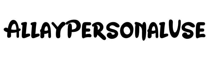 Allay Personal Use  フリーフォントのダウンロード