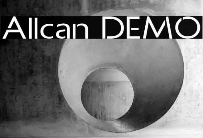 Allcan DEMO Font examples