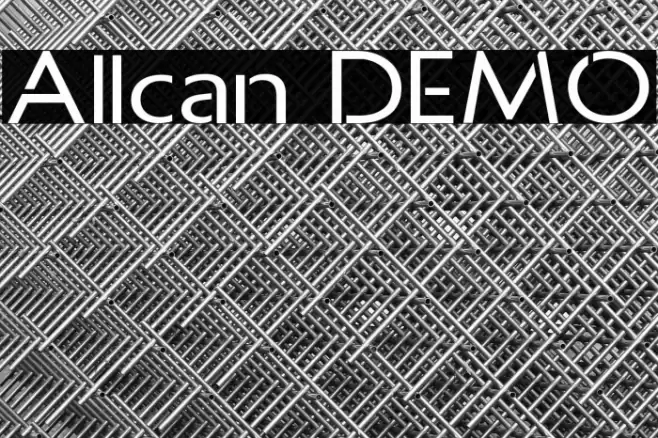 Allcan DEMO Font examples