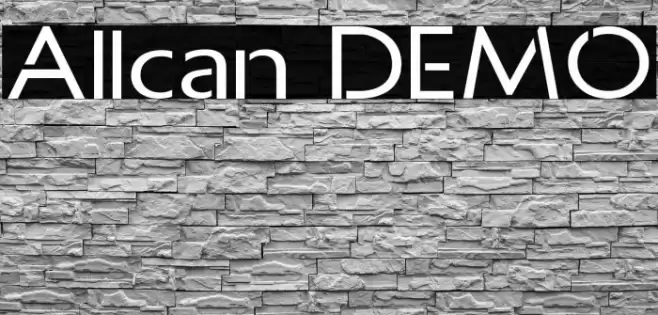 Allcan DEMO Font examples