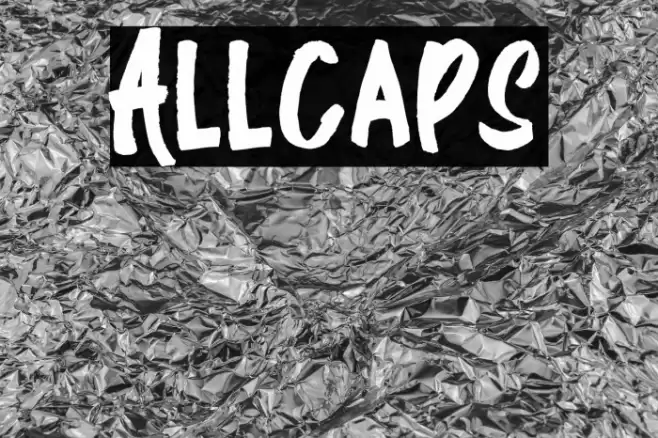Allcaps Font examples