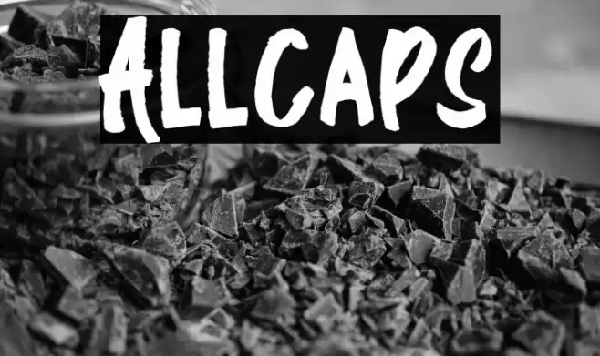 Allcaps Font examples