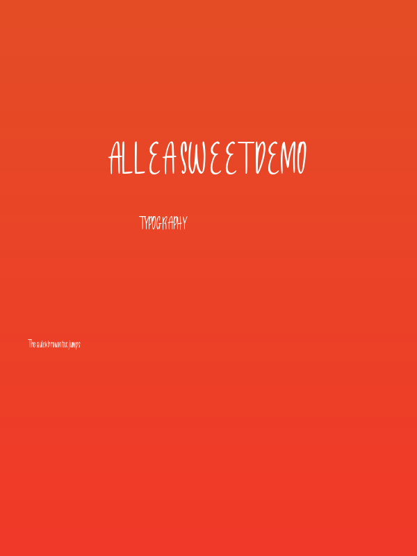 Allea Sweet Demo Poster