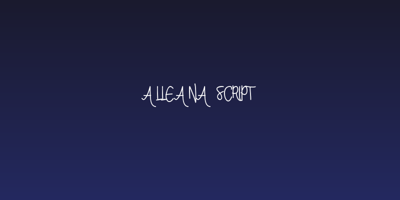 Alleana Script Social Header