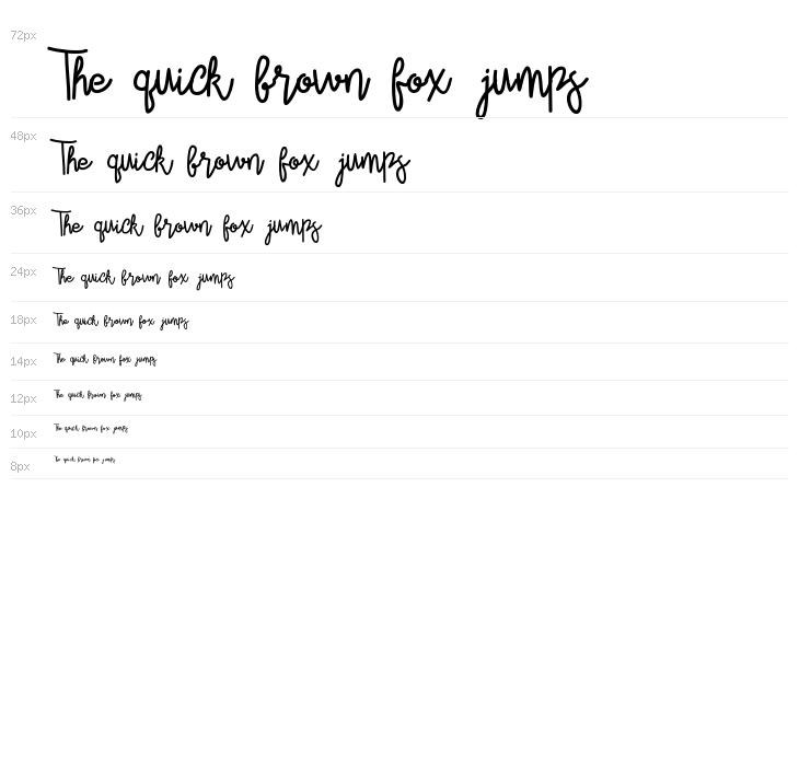 Alleana Script Waterfall