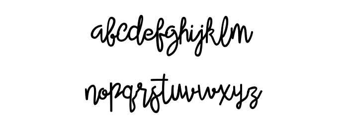 Alleana Script Font LOWERCASE
