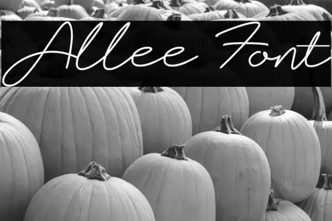 Allee Font examples