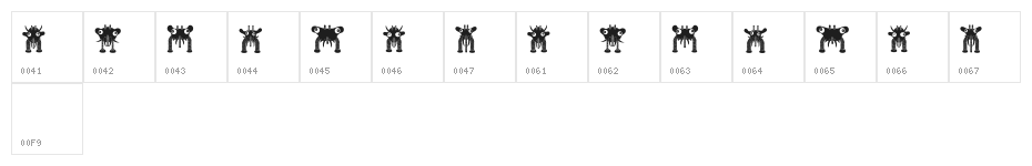 Alleen Regular Character Map