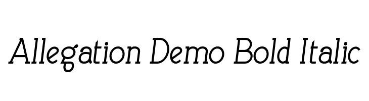 Allegation Demo Bold Italic  font caratteri gratis