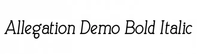 Allegation Demo Bold Italic  नि: शुल्क फ़ॉन्ट्स डाउनलोड